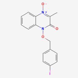molecular formula C16H13IN2O3 B4849812 1-[(4-iodobenzyl)oxy]-3-methyl-2(1H)-quinoxalinone 4-oxide 