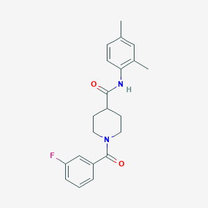 molecular formula C21H23FN2O2 B4849817 N-(2,4-dimethylphenyl)-1-(3-fluorobenzoyl)-4-piperidinecarboxamide 