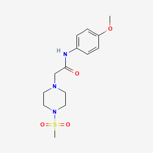 N-(4-methoxyphenyl)-2-[4-(methylsulfonyl)-1-piperazinyl]acetamide