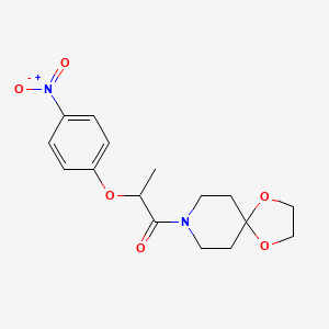 molecular formula C16H20N2O6 B4849838 8-[2-(4-nitrophenoxy)propanoyl]-1,4-dioxa-8-azaspiro[4.5]decane 