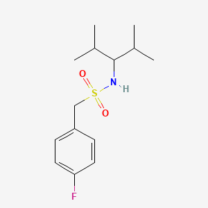 molecular formula C14H22FNO2S B4849851 1-(4-fluorophenyl)-N-(1-isopropyl-2-methylpropyl)methanesulfonamide 