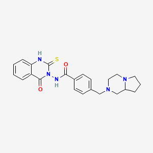 molecular formula C23H25N5O2S B4849855 4-(hexahydropyrrolo[1,2-a]pyrazin-2(1H)-ylmethyl)-N-(2-mercapto-4-oxo-3(4H)-quinazolinyl)benzamide 