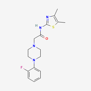 molecular formula C17H21FN4OS B4849862 N-(4,5-dimethyl-1,3-thiazol-2-yl)-2-[4-(2-fluorophenyl)-1-piperazinyl]acetamide 