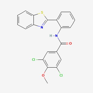 molecular formula C21H14Cl2N2O2S B4849867 N-[2-(1,3-benzothiazol-2-yl)phenyl]-3,5-dichloro-4-methoxybenzamide 