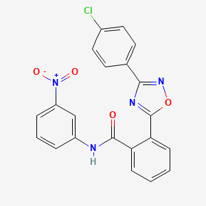 molecular formula C21H13ClN4O4 B4849881 2-[3-(4-chlorophenyl)-1,2,4-oxadiazol-5-yl]-N-(3-nitrophenyl)benzamide 