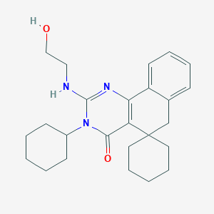 molecular formula C25H33N3O2 B4849938 3-cyclohexyl-2-[(2-hydroxyethyl)amino]-3H-spiro[benzo[h]quinazoline-5,1'-cyclohexan]-4(6H)-one 