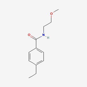 molecular formula C12H17NO2 B4849983 4-ethyl-N-(2-methoxyethyl)benzamide 