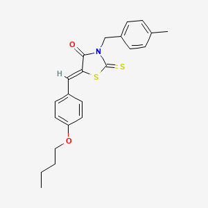 molecular formula C22H23NO2S2 B4850002 5-(4-butoxybenzylidene)-3-(4-methylbenzyl)-2-thioxo-1,3-thiazolidin-4-one 