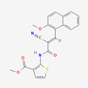 molecular formula C21H16N2O4S B4850019 methyl 2-{[2-cyano-3-(2-methoxy-1-naphthyl)acryloyl]amino}-3-thiophenecarboxylate 