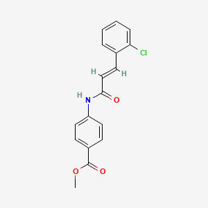 molecular formula C17H14ClNO3 B4850023 methyl 4-{[3-(2-chlorophenyl)acryloyl]amino}benzoate CAS No. 5366-41-6