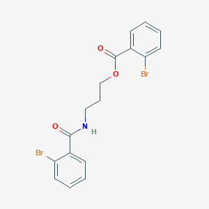 molecular formula C17H15Br2NO3 B4850031 3-[(2-bromobenzoyl)amino]propyl 2-bromobenzoate 