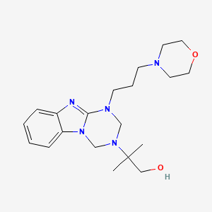molecular formula C20H31N5O2 B4850038 2-methyl-2-[1-[3-(4-morpholinyl)propyl]-1,2-dihydro[1,3,5]triazino[1,2-a]benzimidazol-3(4H)-yl]-1-propanol 