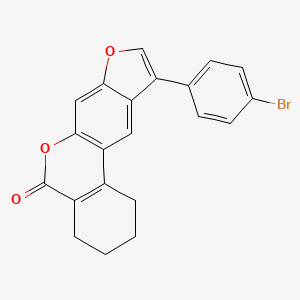 molecular formula C21H15BrO3 B4850050 10-(4-bromophenyl)-1,2,3,4-tetrahydro-5H-benzo[c]furo[3,2-g]chromen-5-one 