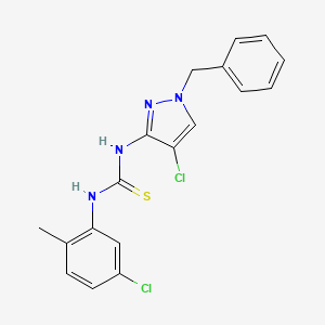 molecular formula C18H16Cl2N4S B4850074 N-(1-benzyl-4-chloro-1H-pyrazol-3-yl)-N'-(5-chloro-2-methylphenyl)thiourea 