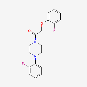 molecular formula C18H18F2N2O2 B4850081 1-[(2-fluorophenoxy)acetyl]-4-(2-fluorophenyl)piperazine 