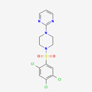 molecular formula C14H13Cl3N4O2S B4850088 2-{4-[(2,4,5-trichlorophenyl)sulfonyl]-1-piperazinyl}pyrimidine 