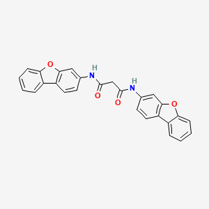molecular formula C27H18N2O4 B4850099 N,N'-bis(dibenzo[b,d]furan-3-yl)malonamide 