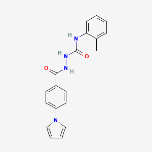 molecular formula C19H18N4O2 B4850138 N-(2-methylphenyl)-2-[4-(1H-pyrrol-1-yl)benzoyl]hydrazinecarboxamide 
