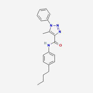 molecular formula C20H22N4O B4850144 N-(4-butylphenyl)-5-methyl-1-phenyl-1H-1,2,3-triazole-4-carboxamide 
