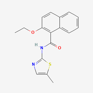 molecular formula C17H16N2O2S B4850152 2-ethoxy-N-(5-methyl-1,3-thiazol-2-yl)-1-naphthamide 