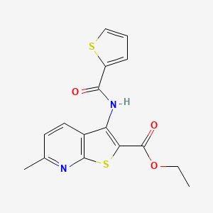 molecular formula C16H14N2O3S2 B4850154 ethyl 6-methyl-3-[(2-thienylcarbonyl)amino]thieno[2,3-b]pyridine-2-carboxylate 