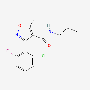 molecular formula C14H14ClFN2O2 B4850160 3-(2-chloro-6-fluorophenyl)-5-methyl-N-propyl-4-isoxazolecarboxamide 