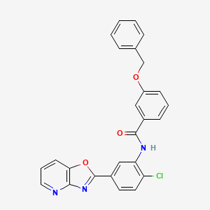 molecular formula C26H18ClN3O3 B4850191 3-(benzyloxy)-N-(2-chloro-5-[1,3]oxazolo[4,5-b]pyridin-2-ylphenyl)benzamide 