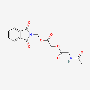 2-[(1,3-dioxo-1,3-dihydro-2H-isoindol-2-yl)methoxy]-2-oxoethyl N-acetylglycinate
