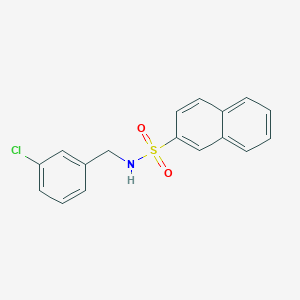 molecular formula C17H14ClNO2S B4850218 N-(3-chlorobenzyl)-2-naphthalenesulfonamide 