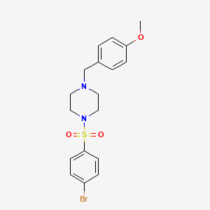 molecular formula C18H21BrN2O3S B4850221 1-[(4-bromophenyl)sulfonyl]-4-(4-methoxybenzyl)piperazine 