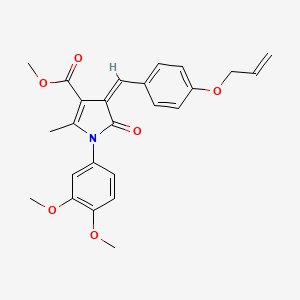molecular formula C25H25NO6 B4850225 methyl 4-[4-(allyloxy)benzylidene]-1-(3,4-dimethoxyphenyl)-2-methyl-5-oxo-4,5-dihydro-1H-pyrrole-3-carboxylate 