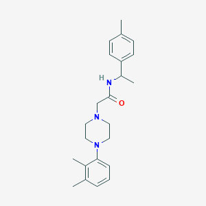 molecular formula C23H31N3O B4850244 2-[4-(2,3-dimethylphenyl)-1-piperazinyl]-N-[1-(4-methylphenyl)ethyl]acetamide 