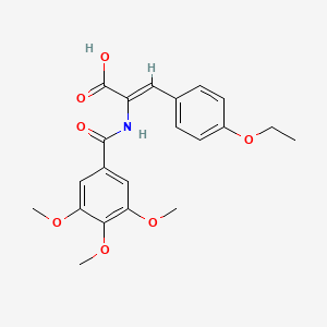 molecular formula C21H23NO7 B4850251 3-(4-ethoxyphenyl)-2-[(3,4,5-trimethoxybenzoyl)amino]acrylic acid 