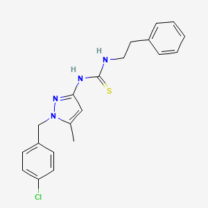 molecular formula C20H21ClN4S B4850264 N-[1-(4-chlorobenzyl)-5-methyl-1H-pyrazol-3-yl]-N'-(2-phenylethyl)thiourea 