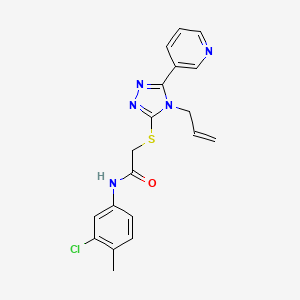 molecular formula C19H18ClN5OS B4850271 2-{[4-allyl-5-(3-pyridinyl)-4H-1,2,4-triazol-3-yl]thio}-N-(3-chloro-4-methylphenyl)acetamide 