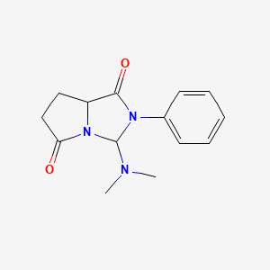 molecular formula C14H17N3O2 B4850294 3-(dimethylamino)-2-phenyltetrahydro-1H-pyrrolo[1,2-c]imidazole-1,5(6H)-dione 