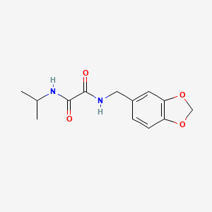 molecular formula C13H16N2O4 B4850300 N-(1,3-benzodioxol-5-ylmethyl)-N'-isopropylethanediamide 