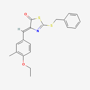 molecular formula C20H19NO2S2 B4850314 2-(benzylthio)-4-(4-ethoxy-3-methylbenzylidene)-1,3-thiazol-5(4H)-one 