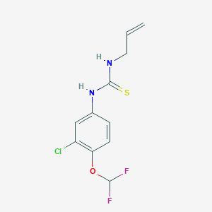 molecular formula C11H11ClF2N2OS B4850322 N-allyl-N'-[3-chloro-4-(difluoromethoxy)phenyl]thiourea 