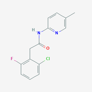 molecular formula C14H12ClFN2O B4850337 2-(2-chloro-6-fluorophenyl)-N-(5-methyl-2-pyridinyl)acetamide 