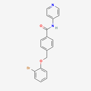 molecular formula C19H15BrN2O2 B4850339 4-[(2-bromophenoxy)methyl]-N-4-pyridinylbenzamide 