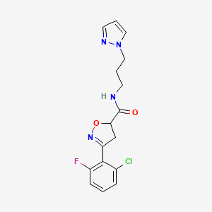 3-(2-chloro-6-fluorophenyl)-N-[3-(1H-pyrazol-1-yl)propyl]-4,5-dihydro-5-isoxazolecarboxamide