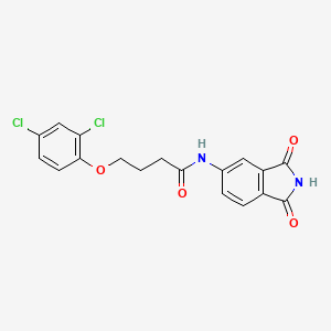 molecular formula C18H14Cl2N2O4 B4850384 4-(2,4-dichlorophenoxy)-N-(1,3-dioxo-2,3-dihydro-1H-isoindol-5-yl)butanamide 