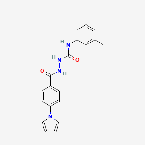 molecular formula C20H20N4O2 B4850388 N-(3,5-dimethylphenyl)-2-[4-(1H-pyrrol-1-yl)benzoyl]hydrazinecarboxamide 