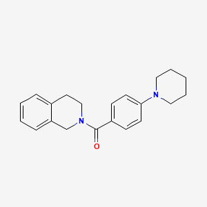 molecular formula C21H24N2O B4850392 2-[4-(1-piperidinyl)benzoyl]-1,2,3,4-tetrahydroisoquinoline 