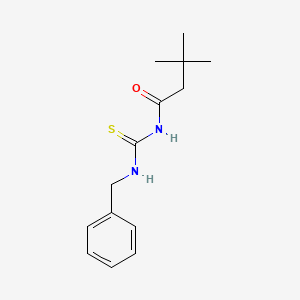 molecular formula C14H20N2OS B4850422 N-[(benzylamino)carbonothioyl]-3,3-dimethylbutanamide 