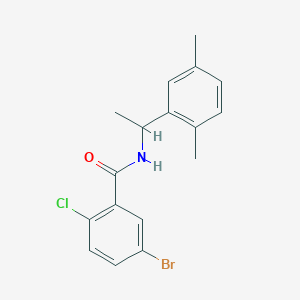 molecular formula C17H17BrClNO B4850452 5-bromo-2-chloro-N-[1-(2,5-dimethylphenyl)ethyl]benzamide 