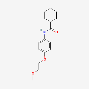 molecular formula C16H23NO3 B4850504 N-[4-(2-methoxyethoxy)phenyl]cyclohexanecarboxamide 