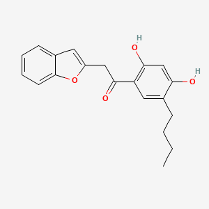 molecular formula C20H20O4 B4850510 2-(1-benzofuran-2-yl)-1-(5-butyl-2,4-dihydroxyphenyl)ethanone 