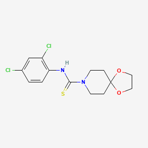 molecular formula C14H16Cl2N2O2S B4850524 N-(2,4-dichlorophenyl)-1,4-dioxa-8-azaspiro[4.5]decane-8-carbothioamide 